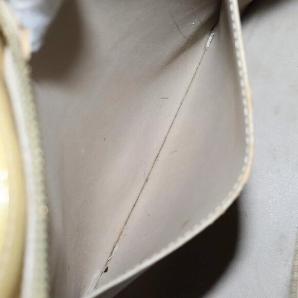 LOUIS VUITTON Monogram Vernis Houston Hand Bag Beige M91004 LV Auth BA1876 - Picture 10 of 16